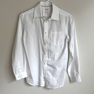 Cat and Jack Boys’ Button-Down Suiting Long Sleeve Shirt White L 12/14